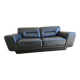 2-seater "Pulsation" sofa by Roche Bobois, black leather