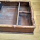 Large serving tray wood and rattan to doors lockers glasses and bottles