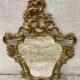 Antique vintage gilded wooden baroque mirror