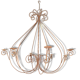 A wrought iron candle chandelier / 118 cms in diameter