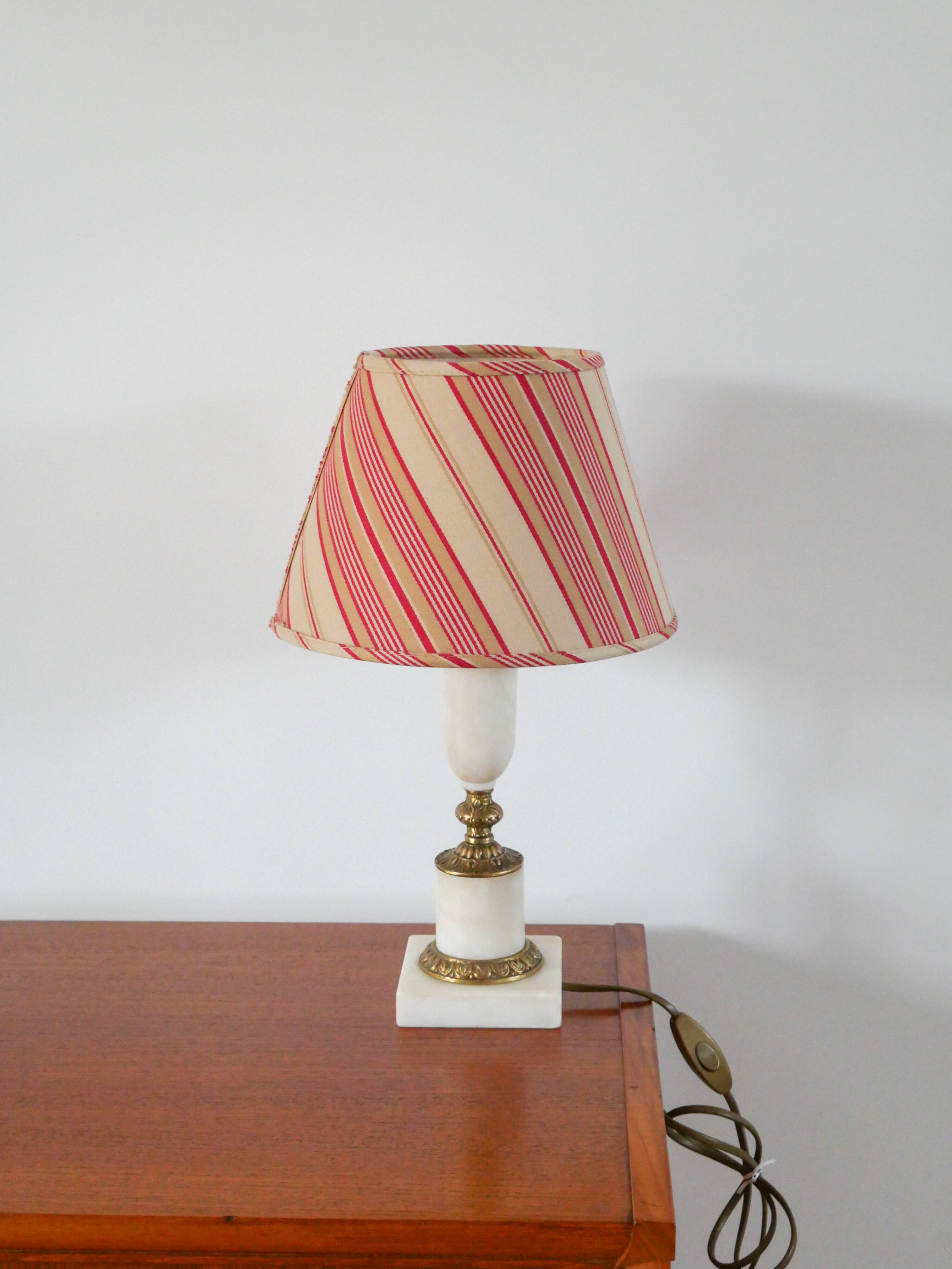 Table lamp in alabaster and bronze 1950