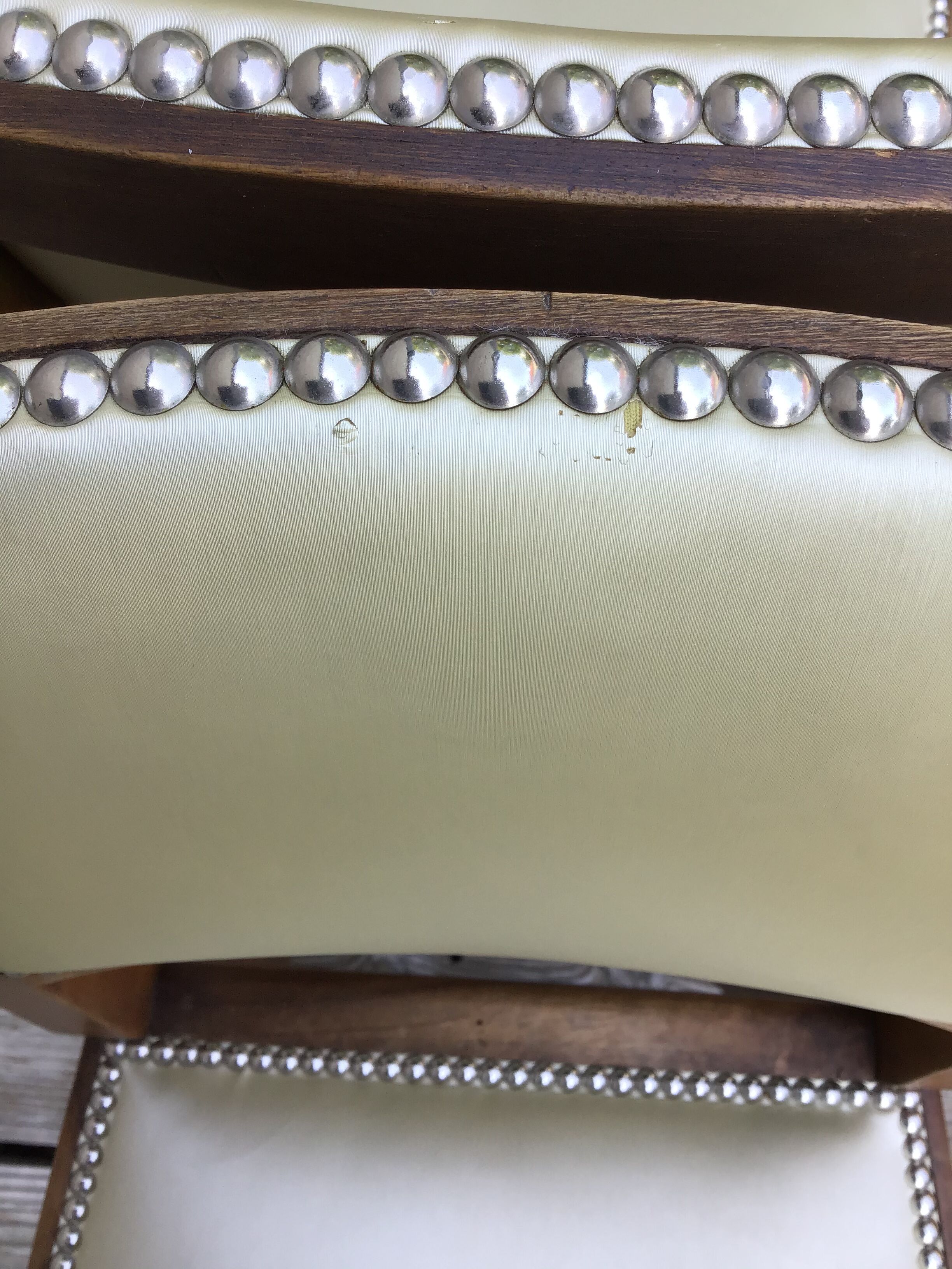 2 solid wood satin art deco chairs