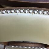2 solid wood satin art deco chairs