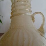 Vase with handle Scavo Seguso Vetri d'Arte iridescent glass Murano 1950