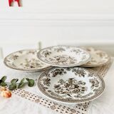 Lot de 4 assiettes creuses anciennes Gustafsberg Asiatic Phaesants