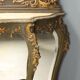 Ancient baroque console with a wooden mirror, Italy, late 19th century.