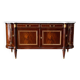Louis XVI style sideboard in flame mahogany veneer.
