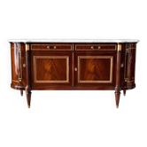 Louis XVI style sideboard in flame mahogany veneer.