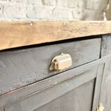 Old Parisian block buffet with black patina
