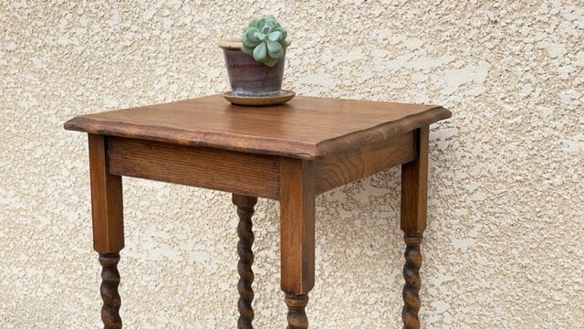 Side table in the countryside style in turned wood