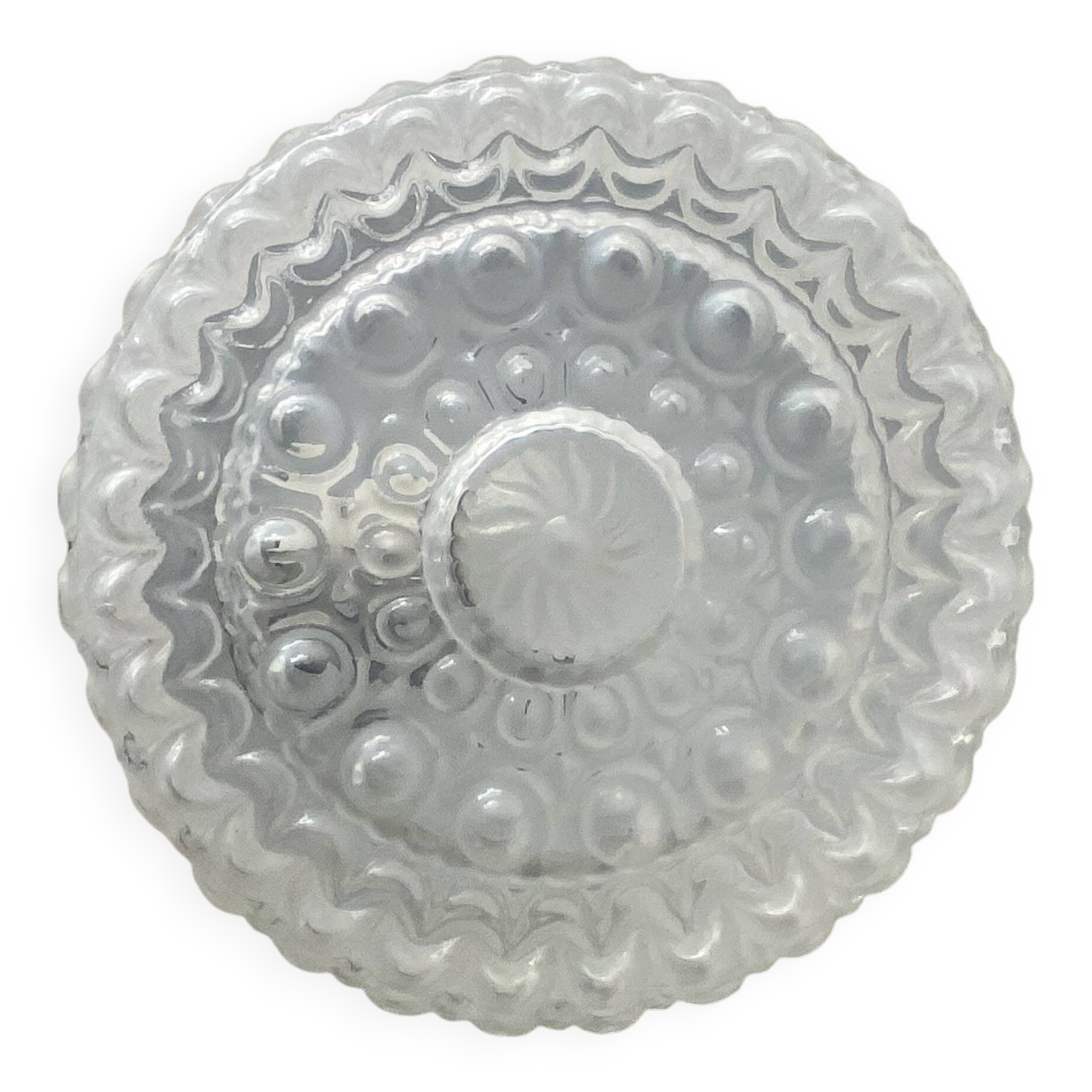 Round wall light ceiling light whitened glass porthole 1970 1980