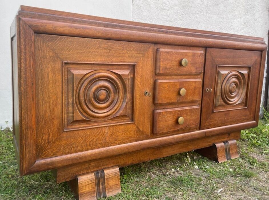 Art deco solid oak sideboard 1940