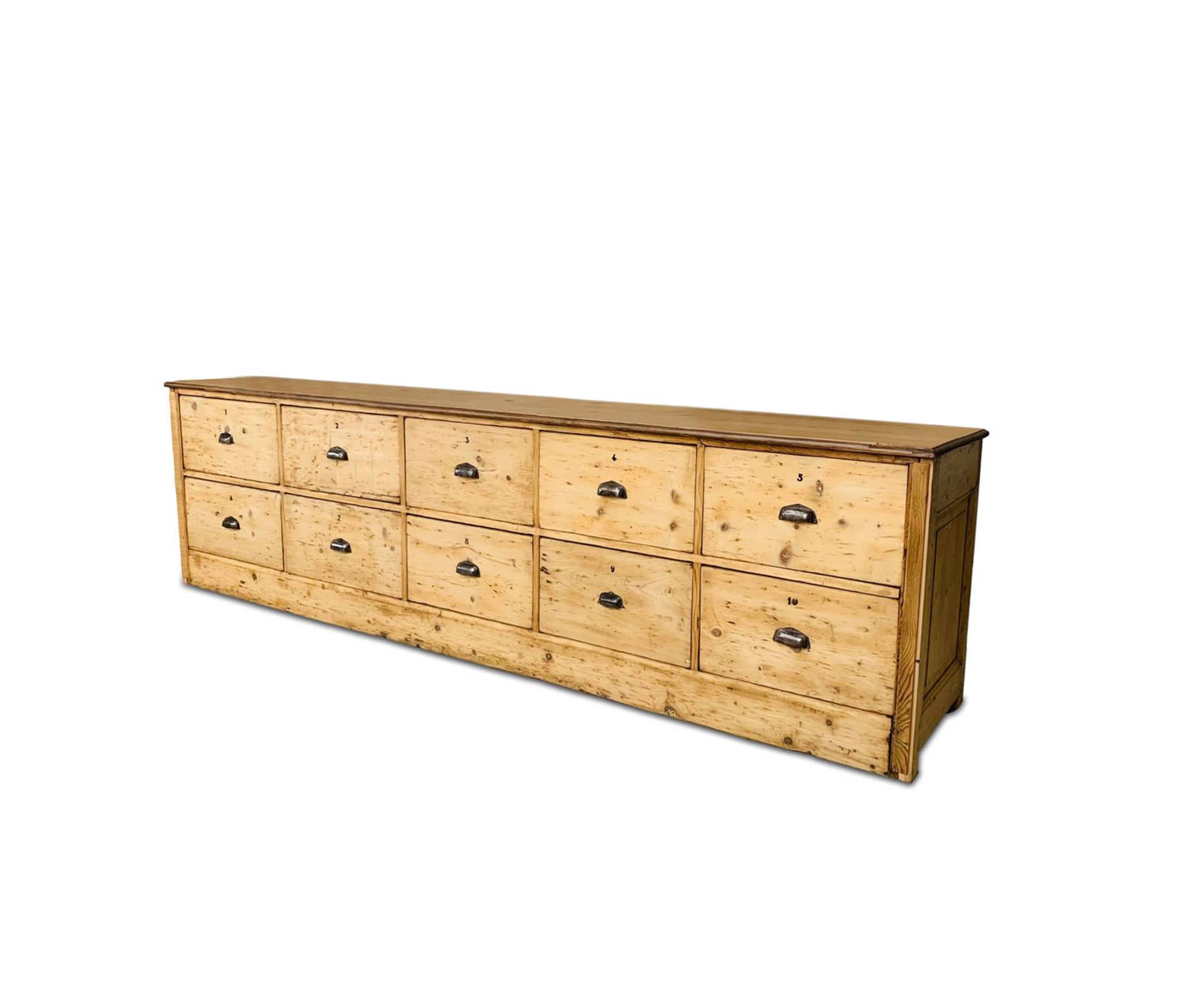 Large Antique Craft Furniture 300 cm Grocery Buffet Vintage 1920