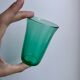 Set of 4 green water glasses 70s