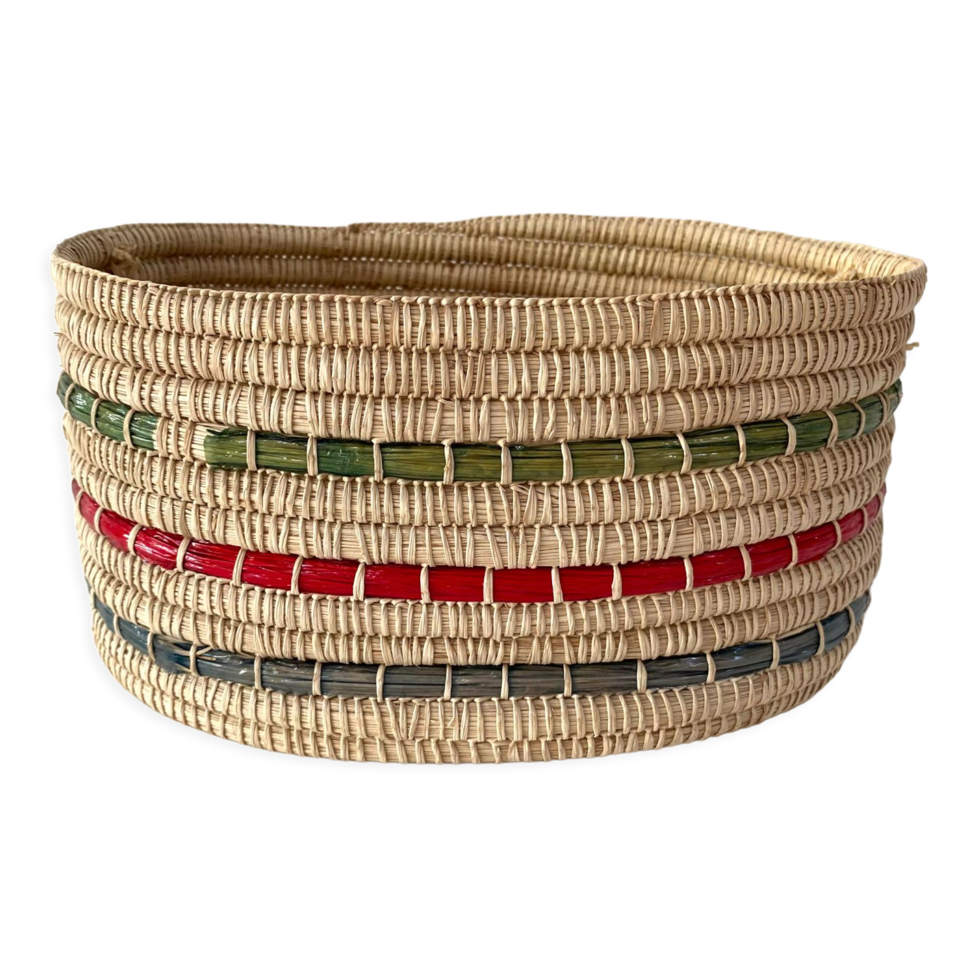 Braided fiber basket from the 60s