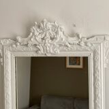 Late 19th century mirror with decorated pediment. 120x80.