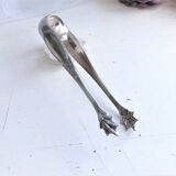 Ice cube pliers or sugar in's feet chiseled silver metal and punches