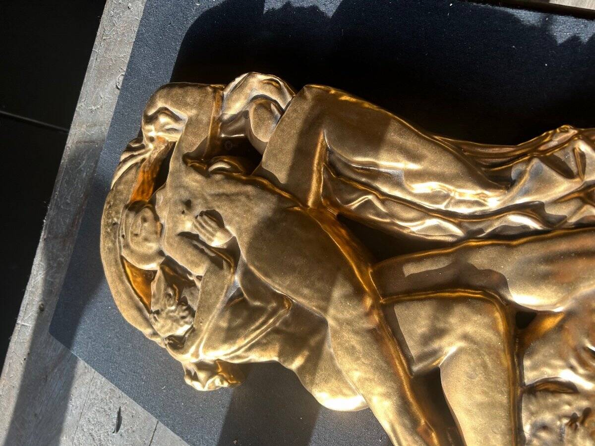 Art Deco ceramic bas-relief