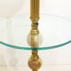 Onyx standing ashtray - gold metal