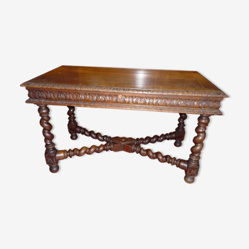 Finely carved Louis XIII wooden desk