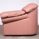 Ensemble de salon italien vintage – 4 pièces en cuir rose (années 1970)