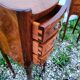 Pair of bedside tables in old Louis XV style marquetry