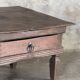 Petit écritoire table basse ancienne indonésienne en teck H33 40,5x55