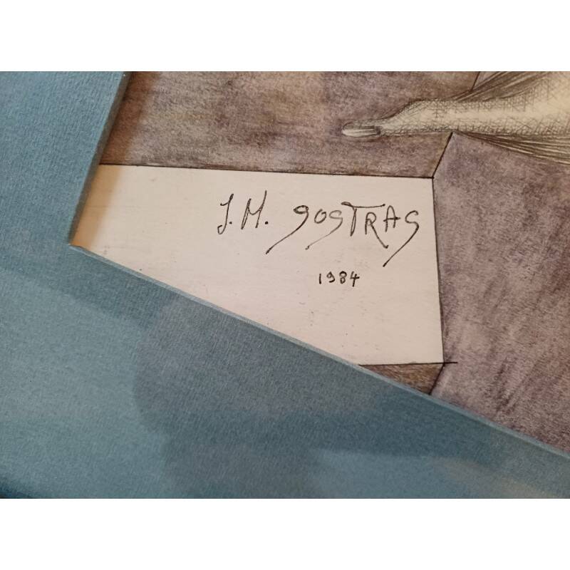 Lithograph by J.M. Sostras, 1984