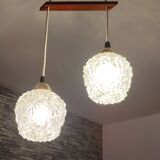 Suspension vintage globes effet pointe de diamant