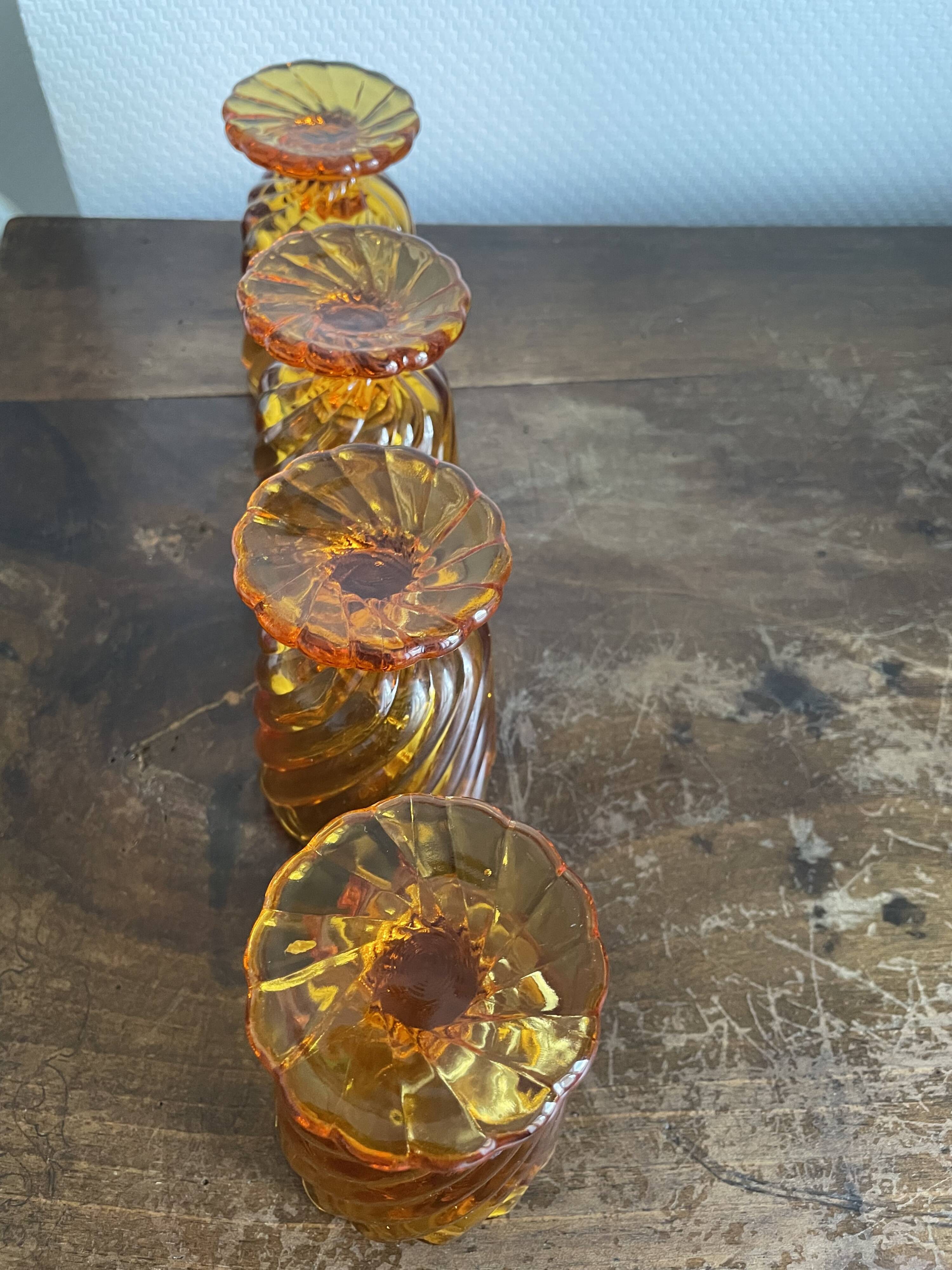 Baccarat amber glasses