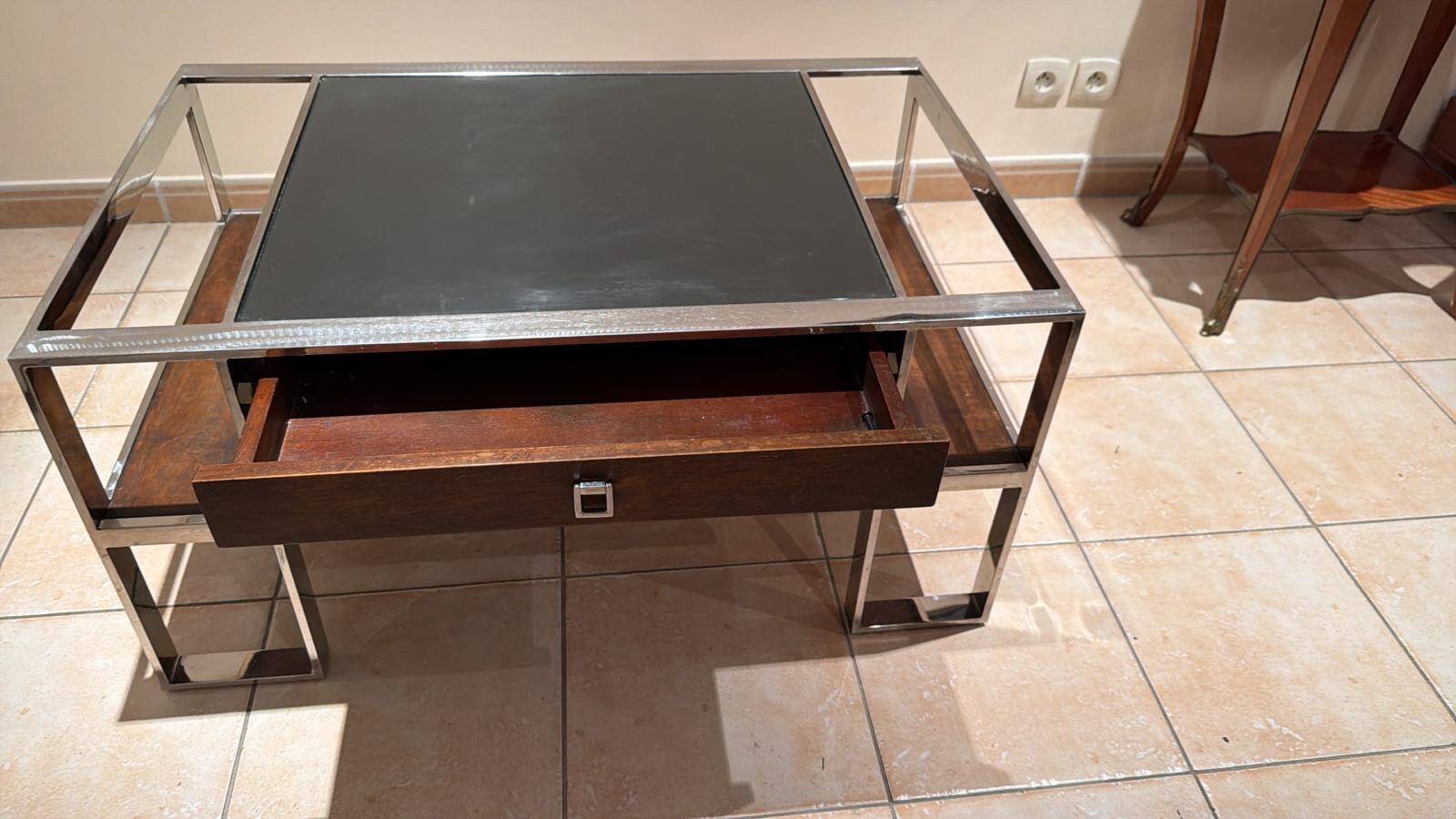 Aston art deco style coffee table with two drawers