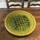 Large green ceramic salad bowl