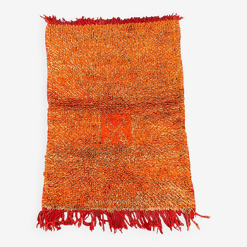 Vintage Orange Rug, 82 x 109 cm
