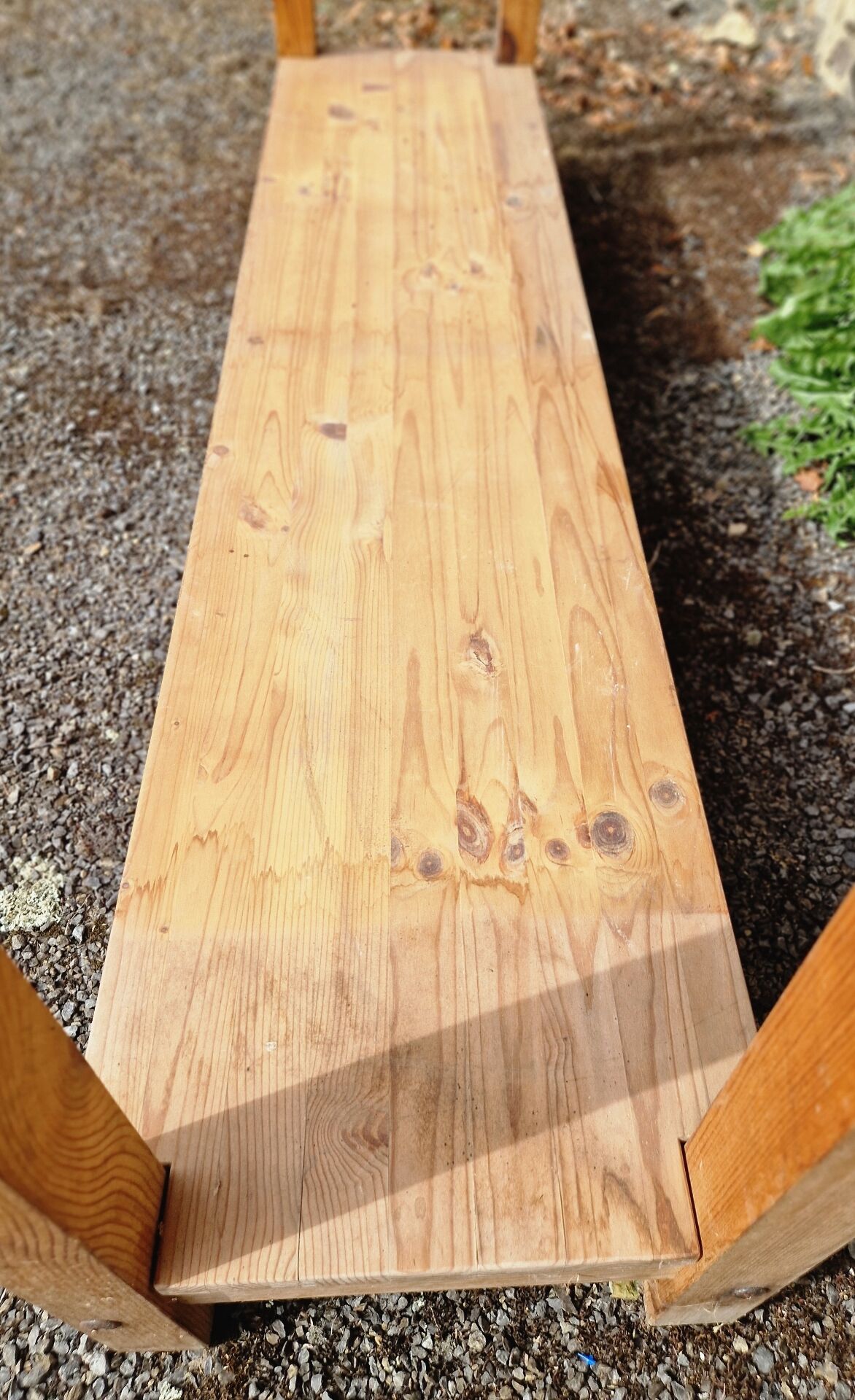 Solid wood console table