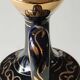 Greek Amphora Vase/Scenes of life Greek Mythology. Signed KA. Handmade in Greece, gilded with 24c fine gold. High 22.5 cm