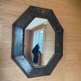 old mirror of octagonal shape.