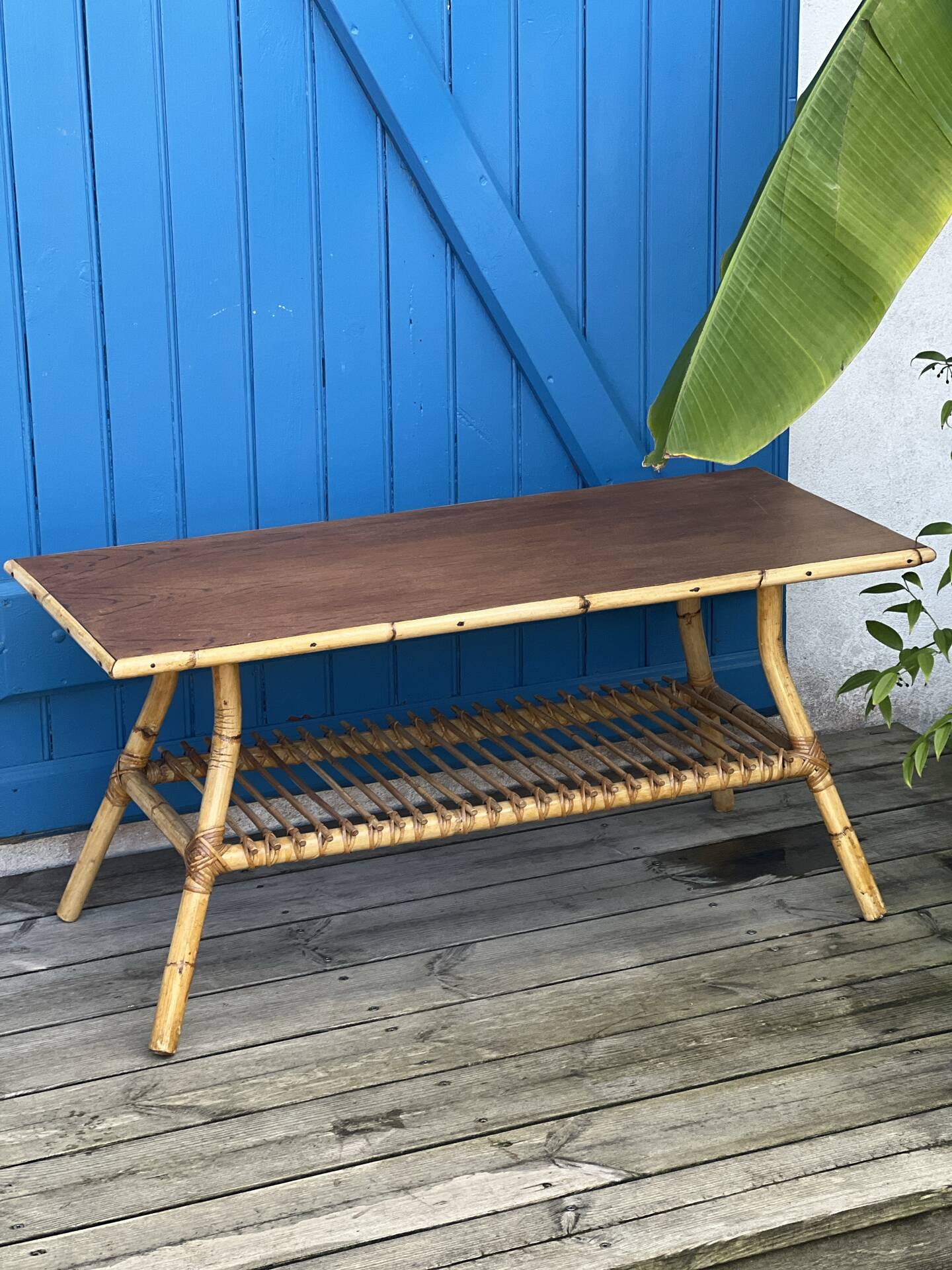 Rattan coffee table