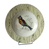 Plate creise in faience of gien france the old signature finch
