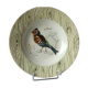 Assiette creise en faience de gien france le pinson ancienne signature