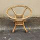 beautiful 1970s bamboo and rattan dining table with a glass top