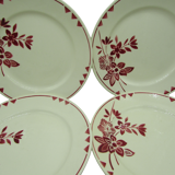6 anciennes assiettes plates Badonviller demi-porcelaine