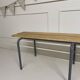 Vintage school/locker room bench in wood and steel