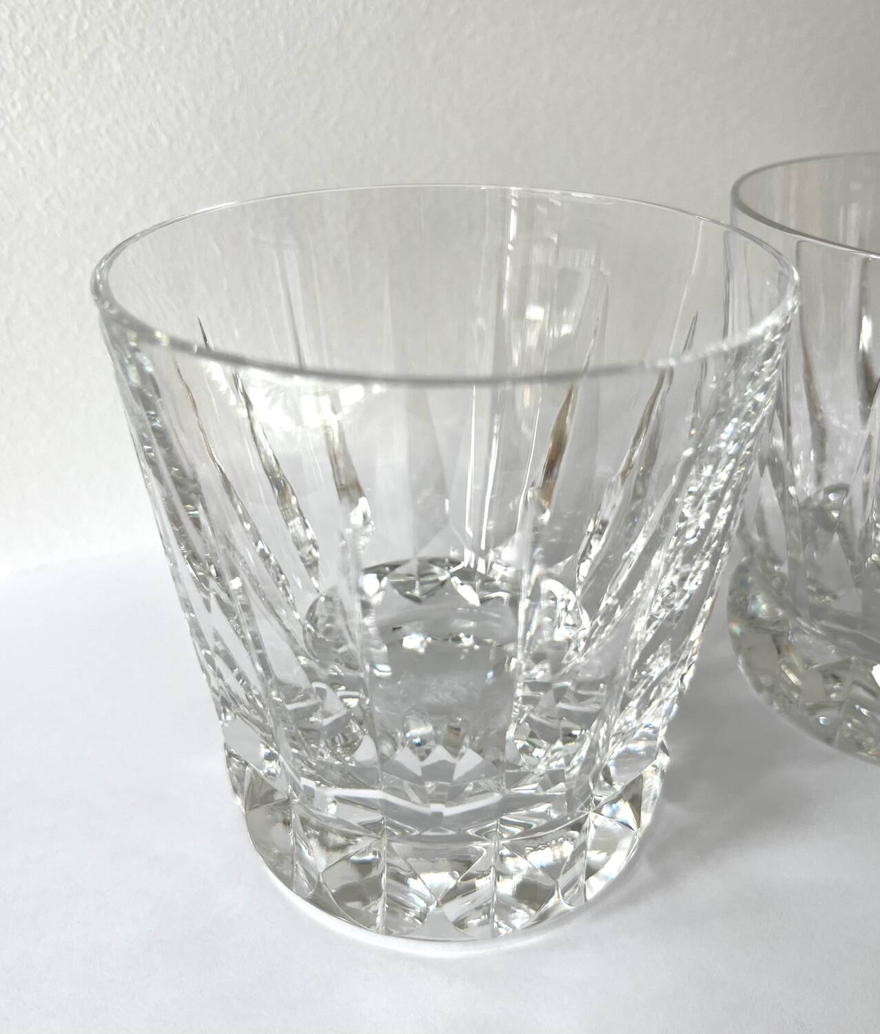 Paire verres whisky «Guernesey » cristal Saint Louis