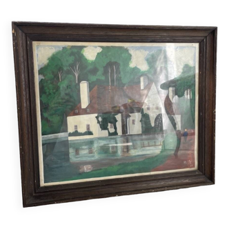 Framed oil “mill” 1981