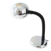 Lampe de table pastille en chrome 1970 vintage space age pop 70s annees 70