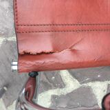 6 leather and chrome desk chair
