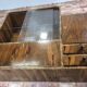 Vitrine Art Déco en noyer rénovée avec bar, rétro, vintage, années 40