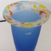 Glass paste vase Signed Sandra Rich