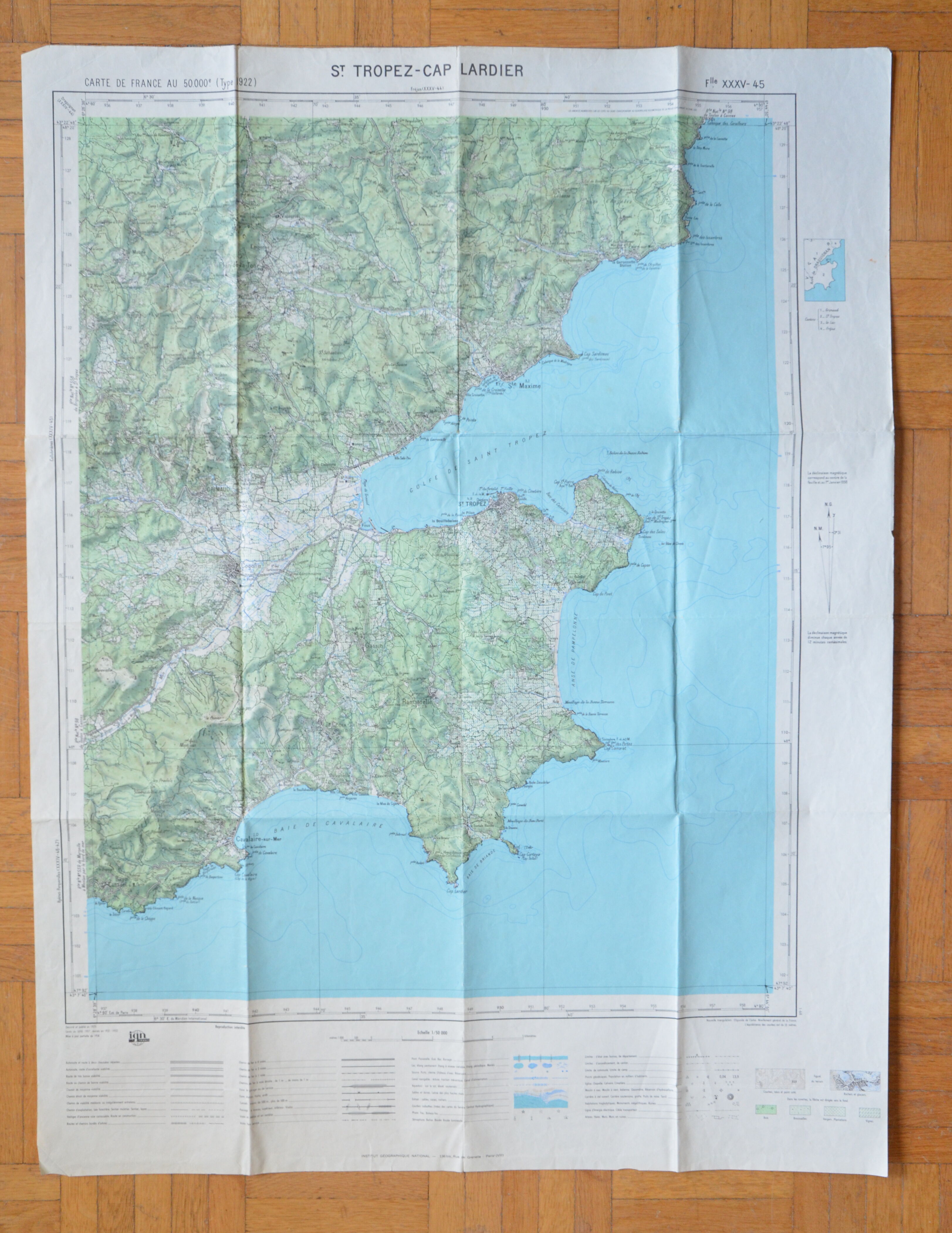 IGN vintage Saint Tropez map