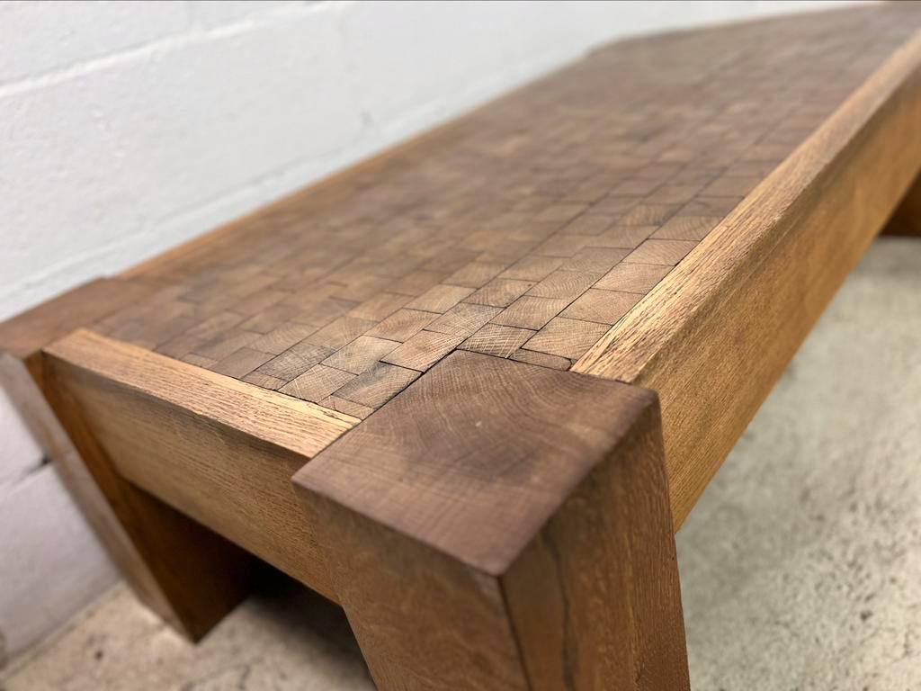 Sturdy wooden vintage coffee table